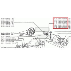 Vymedzovací krúžok zadného diferenciálu 3,20mm 2101-2402093