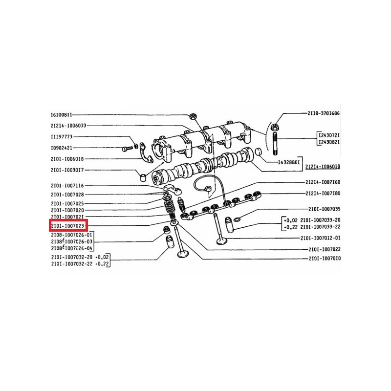Șaibă de arc sub supapă AVTOVAZ 2101-1007023