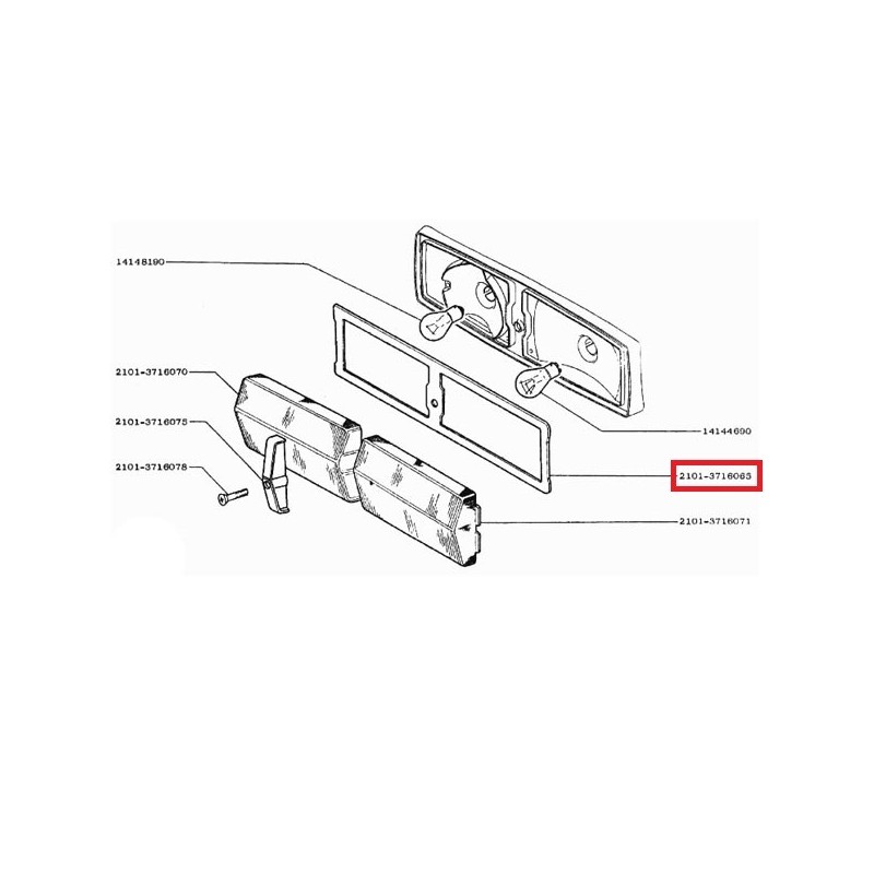 Tesnenie pod zadné svetlo 2101-3716080