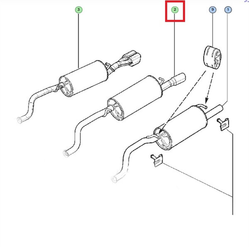 Koncový zadný tlmič výfuku  8450031918