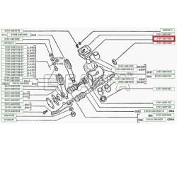 Tesnenie horného krytu mechanizmu riadenia 2101-3401054