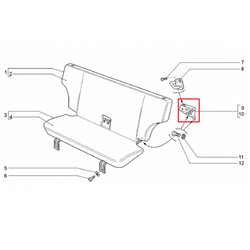 Konzola držiaka operadla sedadla ľavá 21214-6820067