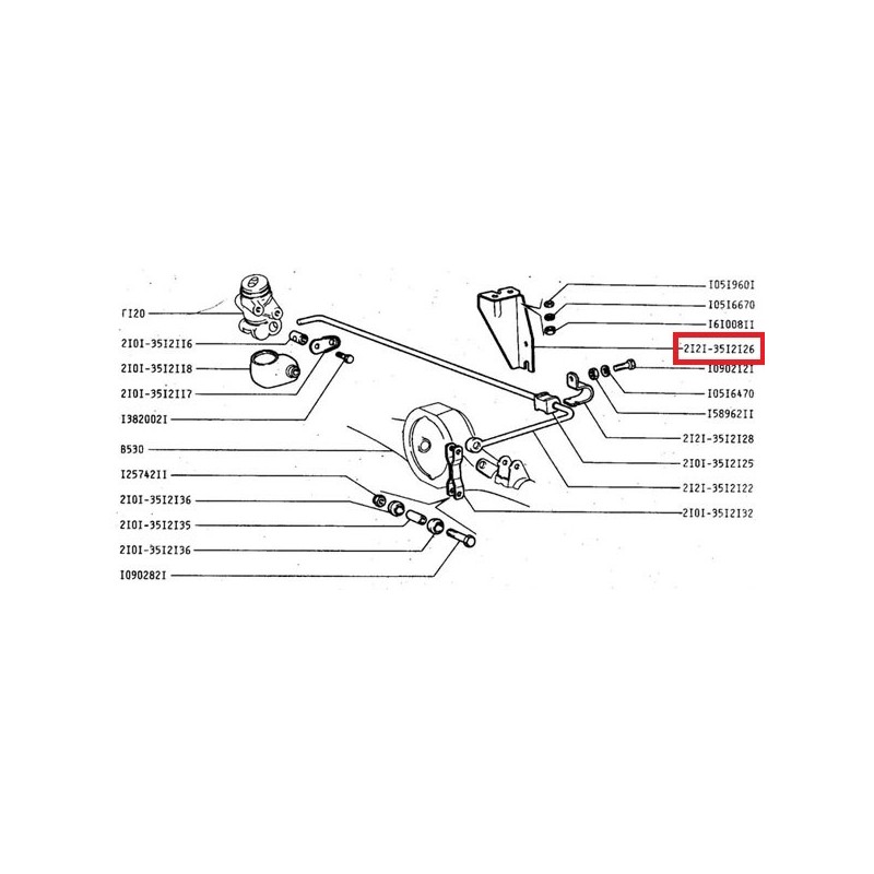 Suport de reglare a frânei 2121-3512126