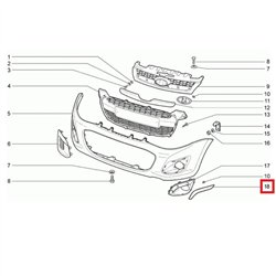 Chrómová lišta predného nárazníka ľavá 2192-2803082