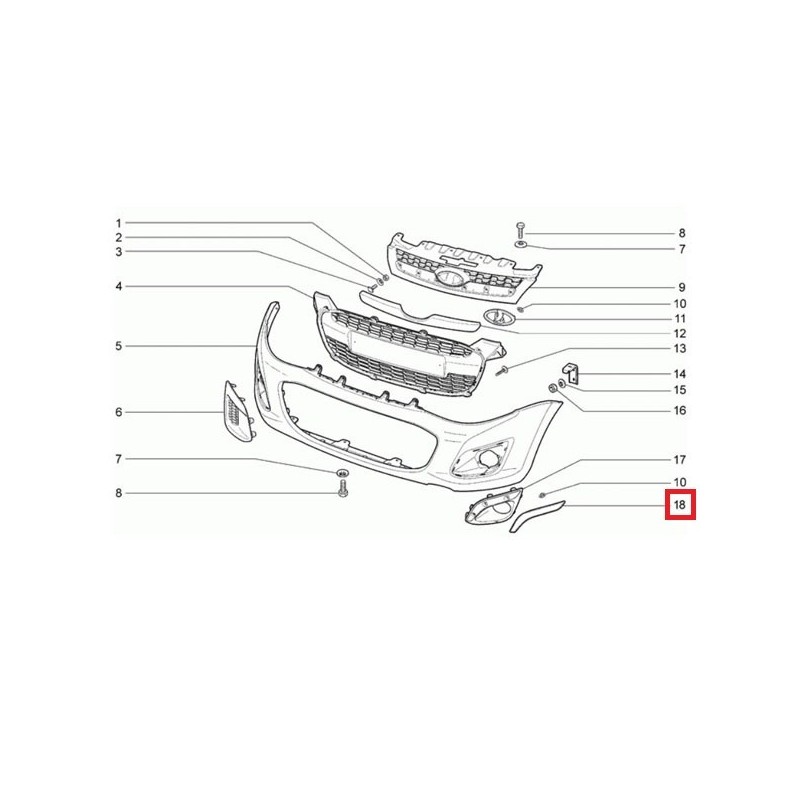 Frontstoßstange Chromleiste links 2192-2803082