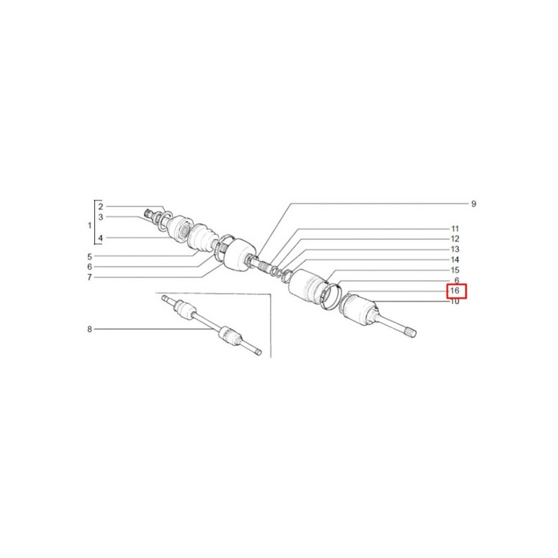 Poistný krúžok pre vnútorný kĺb 2121-2215086-10
