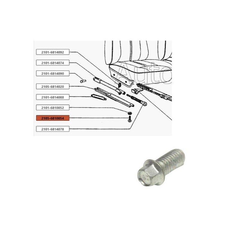 Ülésszerkezet csavarja M8x16 2105-6810054