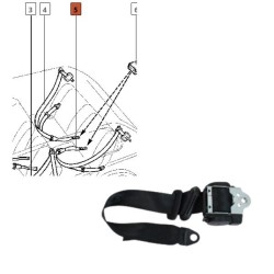 Zadní střední bezpečnostní pás 21317-821731000