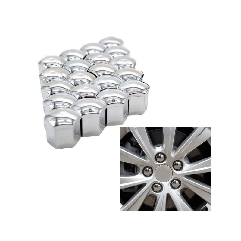 Protectoare pentru piulițele roților auto argintii