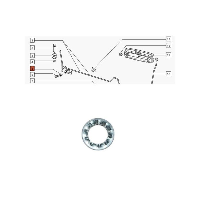 Unterlegscheibe 6×12 mit Innenverzahnung 00001-0026053-71