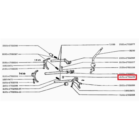 Sicherungsstift der Lenkradwelle 2101-1702109