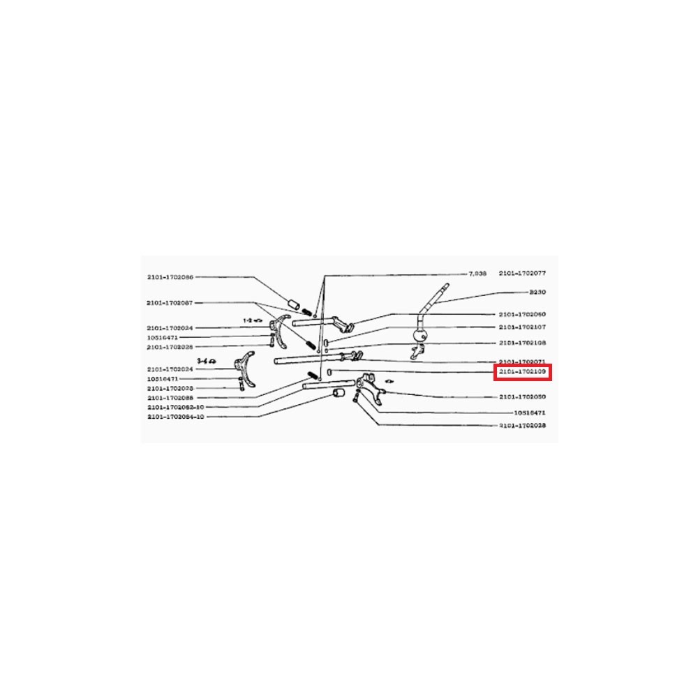 Sicherungsstift der Lenkradwelle 2101-1702109