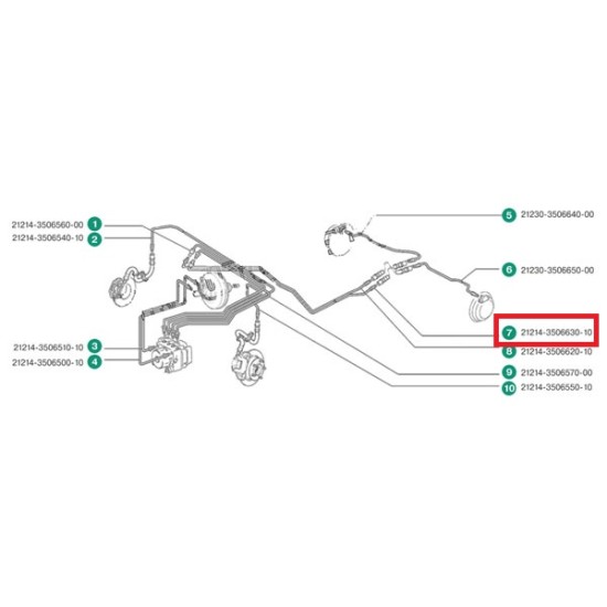 ABS-Trompete AVTOVAZ 21214-3506630-10