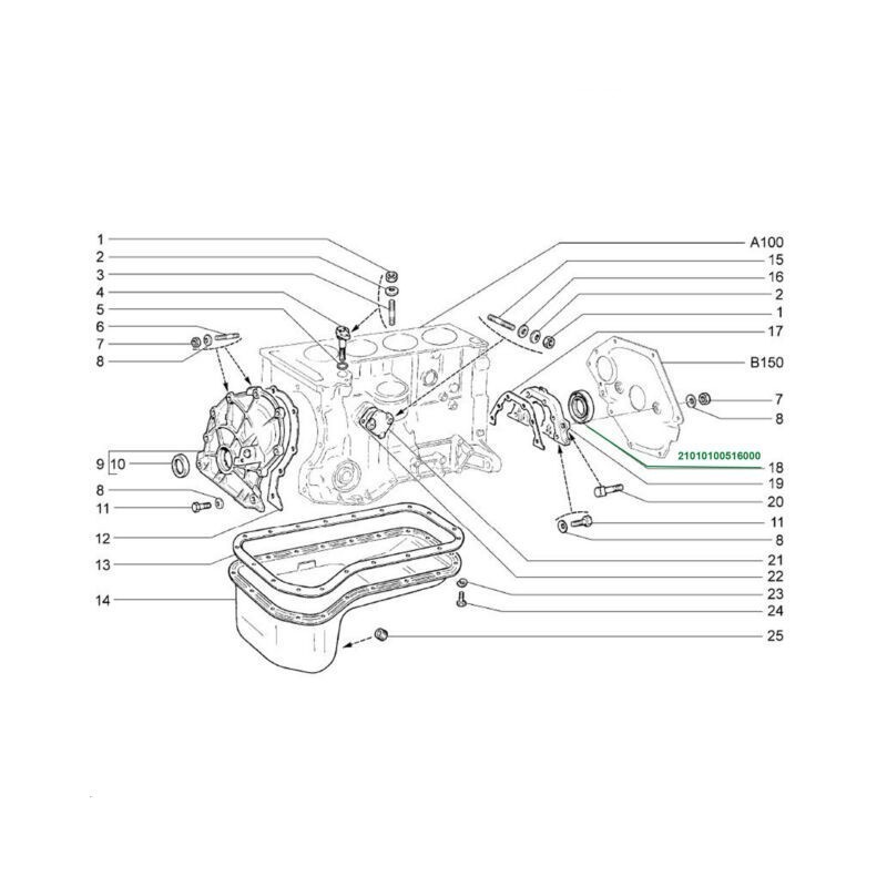 Simering zadný 2101-1005160