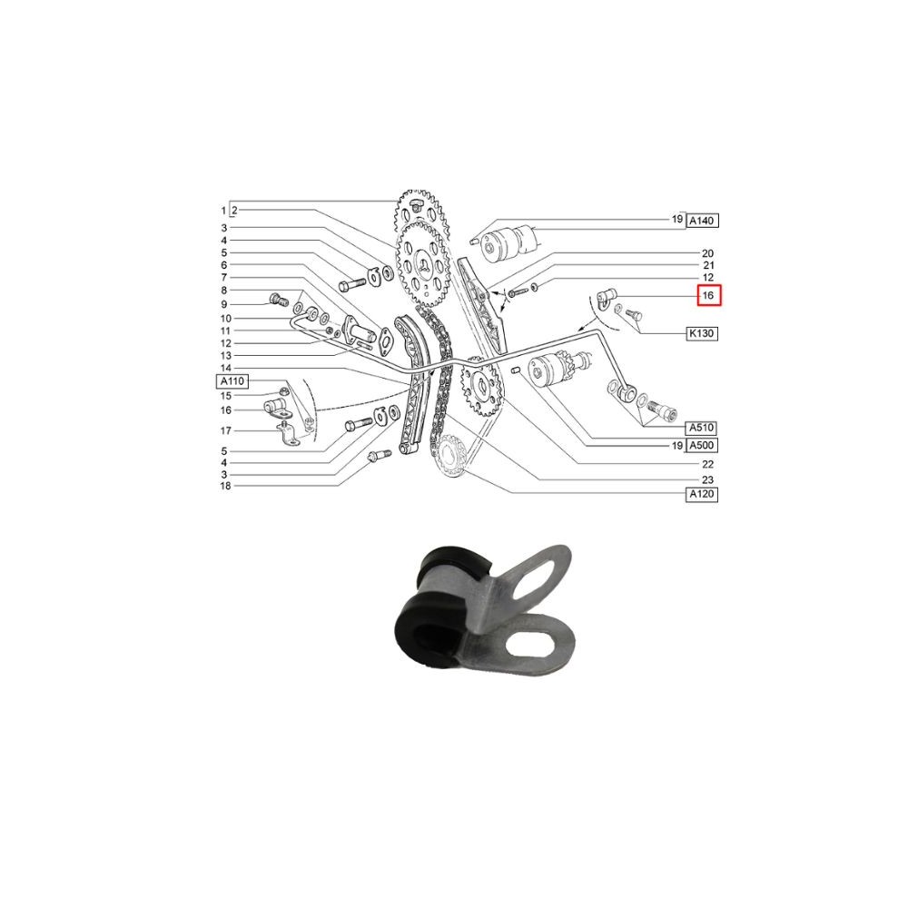 Schlauchschelle für hydraulische Spannvorrichtung 21214-1006240-30